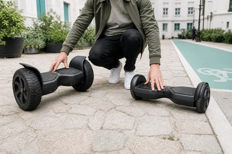 Comparatif de hoverboards Moovway sur un sol urbain français régulier