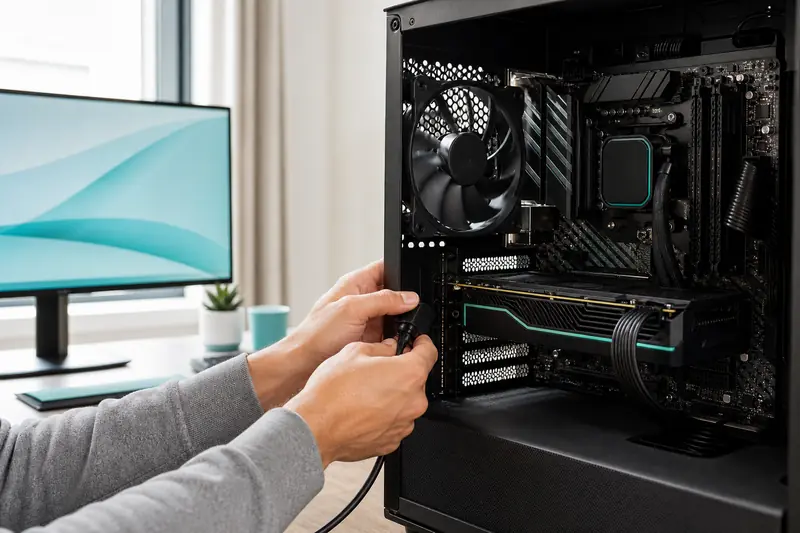 Branchement d’un écran avant désactivation d’une carte graphique sur PC fixe