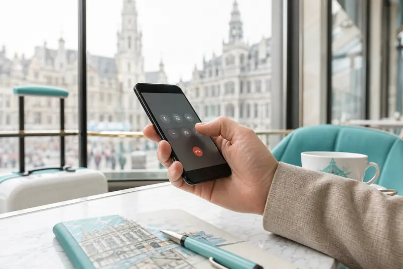 Composition du +32 sur smartphone pour téléphoner en Belgique