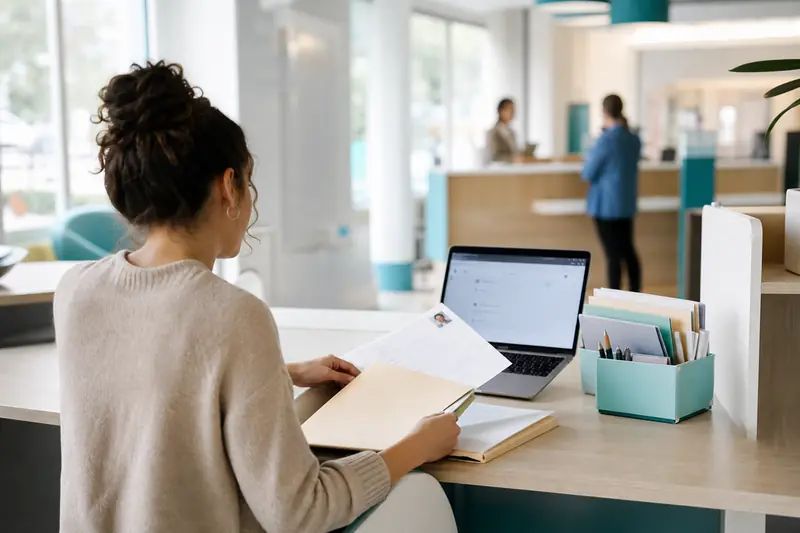 Candidat préparant une candidature pour un emploi à la CAF sans diplôme.