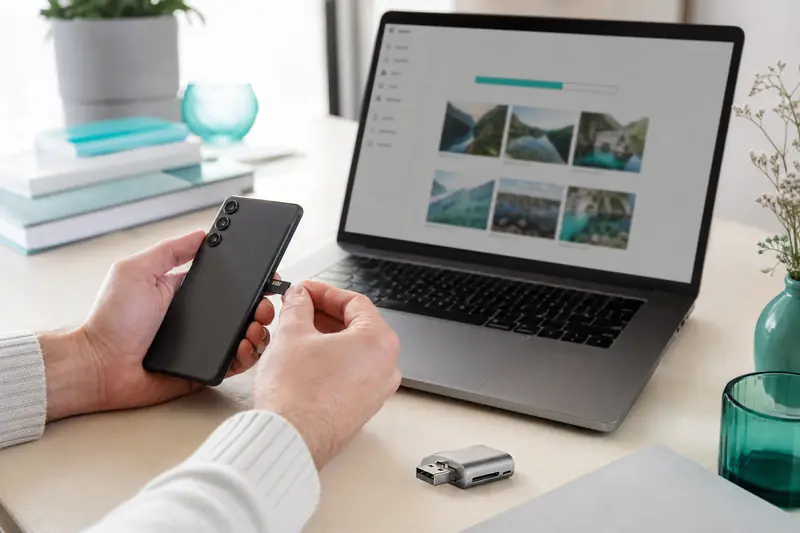 Récupération de photos supprimées depuis une carte microSD et un smartphone