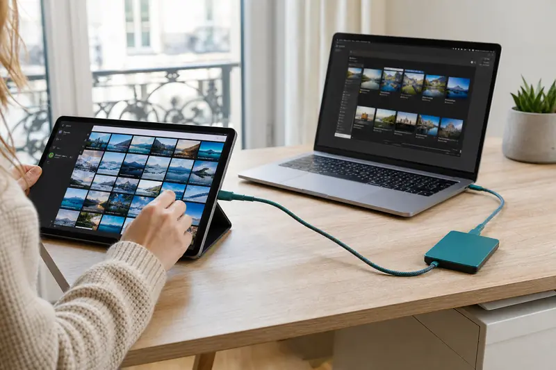Sauvegarde des données d’une tablette tactile sur ordinateur et disque externe