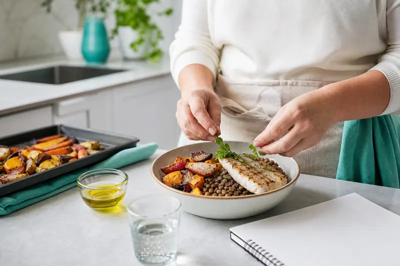 Préparation d’un repas rassasiant pour soutenir une perte de poids durable