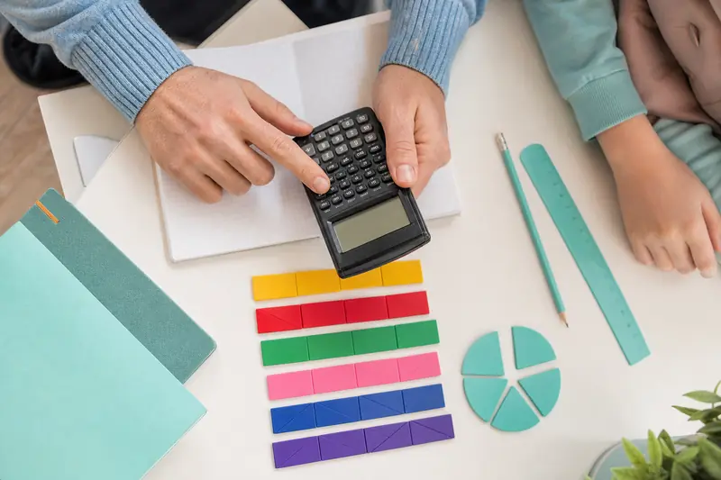 Calcul d’une conversion de notes sur une échelle de 20 sur un bureau.
