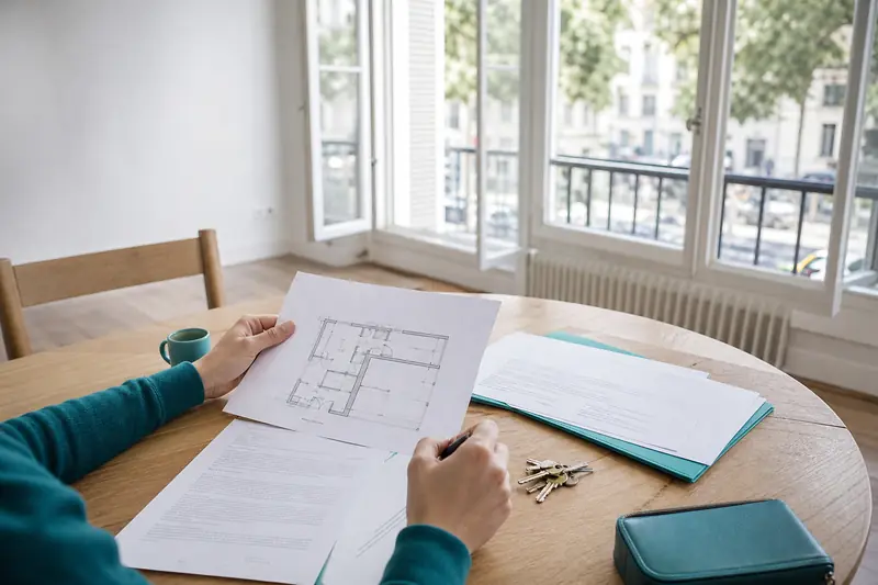 Premier achat d’appartement avec documents de financement et clés sur une table