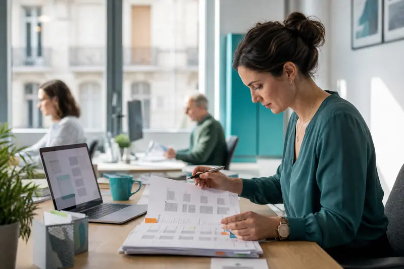 Traducteur vérifiant des supports de communication interne dans une entreprise multilingue
