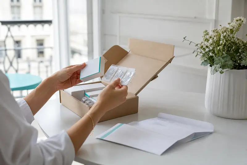 Réception et vérification d’une commande de lentilles de contact scellées