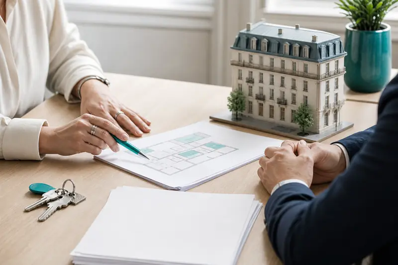Signature d’une vente en nue-propriété avec usufruit temporaire chez un notaire