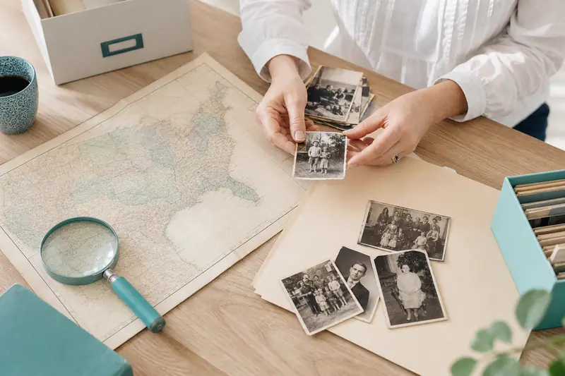 Recherche généalogique sur les noms de famille américains à partir d’archives familiales.
