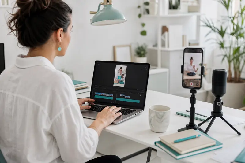 Montage d’un live TikTok en vidéos courtes pour YouTube et Instagram.