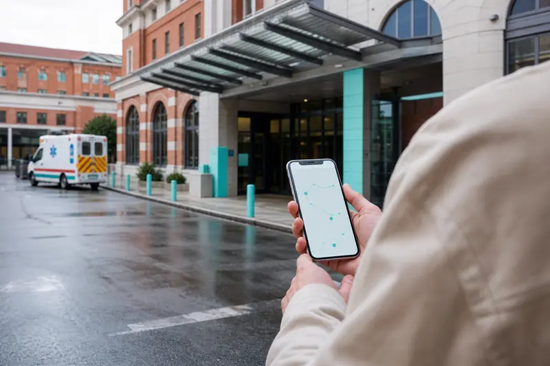 Accès à un service d’urgence hospitalier à Toulouse avec itinéraire sur smartphone